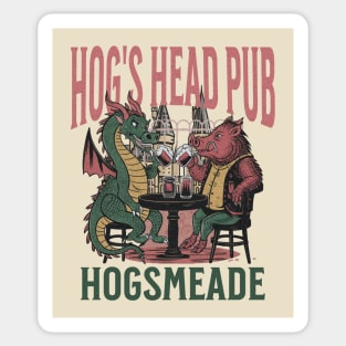 Stop by at Hogsmeade and get a drink dragon and Boar Pub Sticker